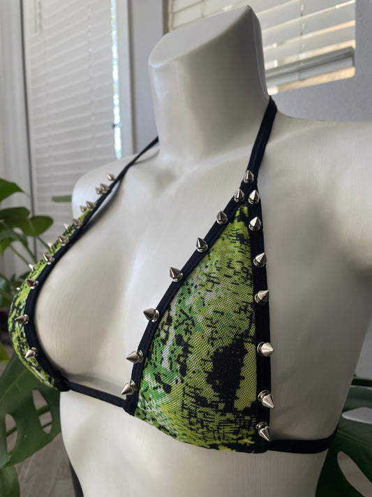 ♲ “Viper Neon Green Studded” Micro Bikini Set PRE-ORDER