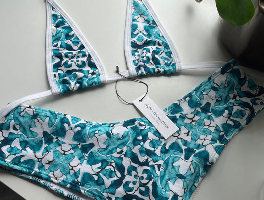 “Tide Pool” Cotton Bikini Set (S)
