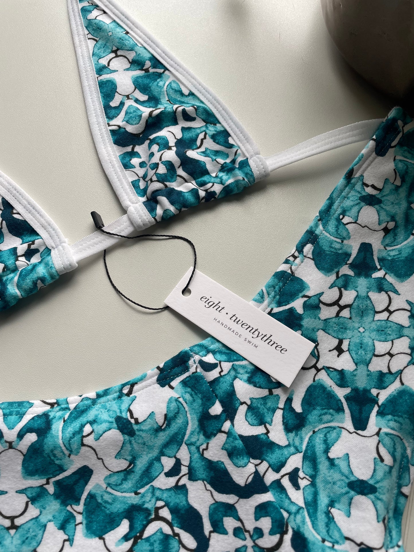 “Tide Pool” Cotton Bikini Set (S)