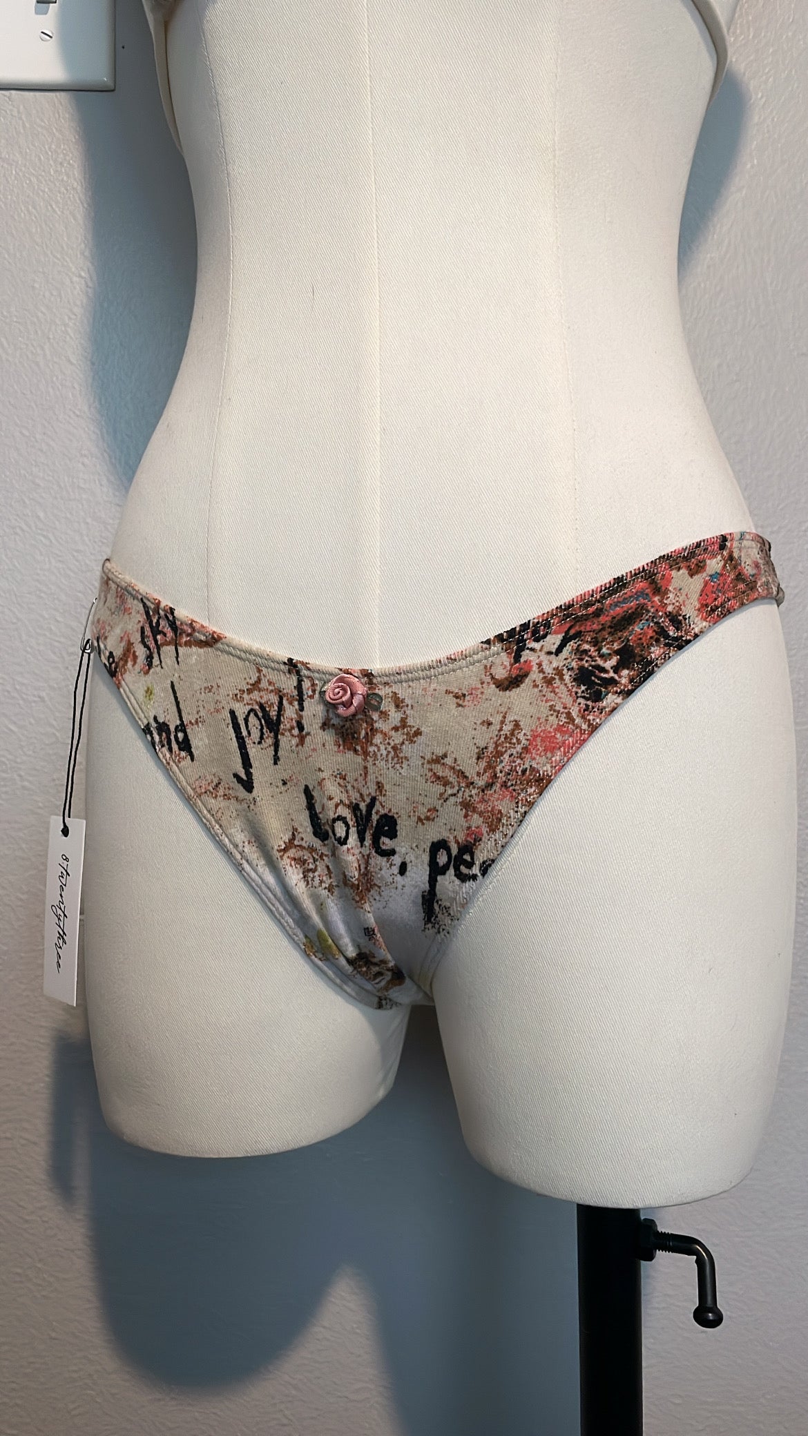 ♲ “Joy, Love & Peace” Cotton Bikini Set (S)