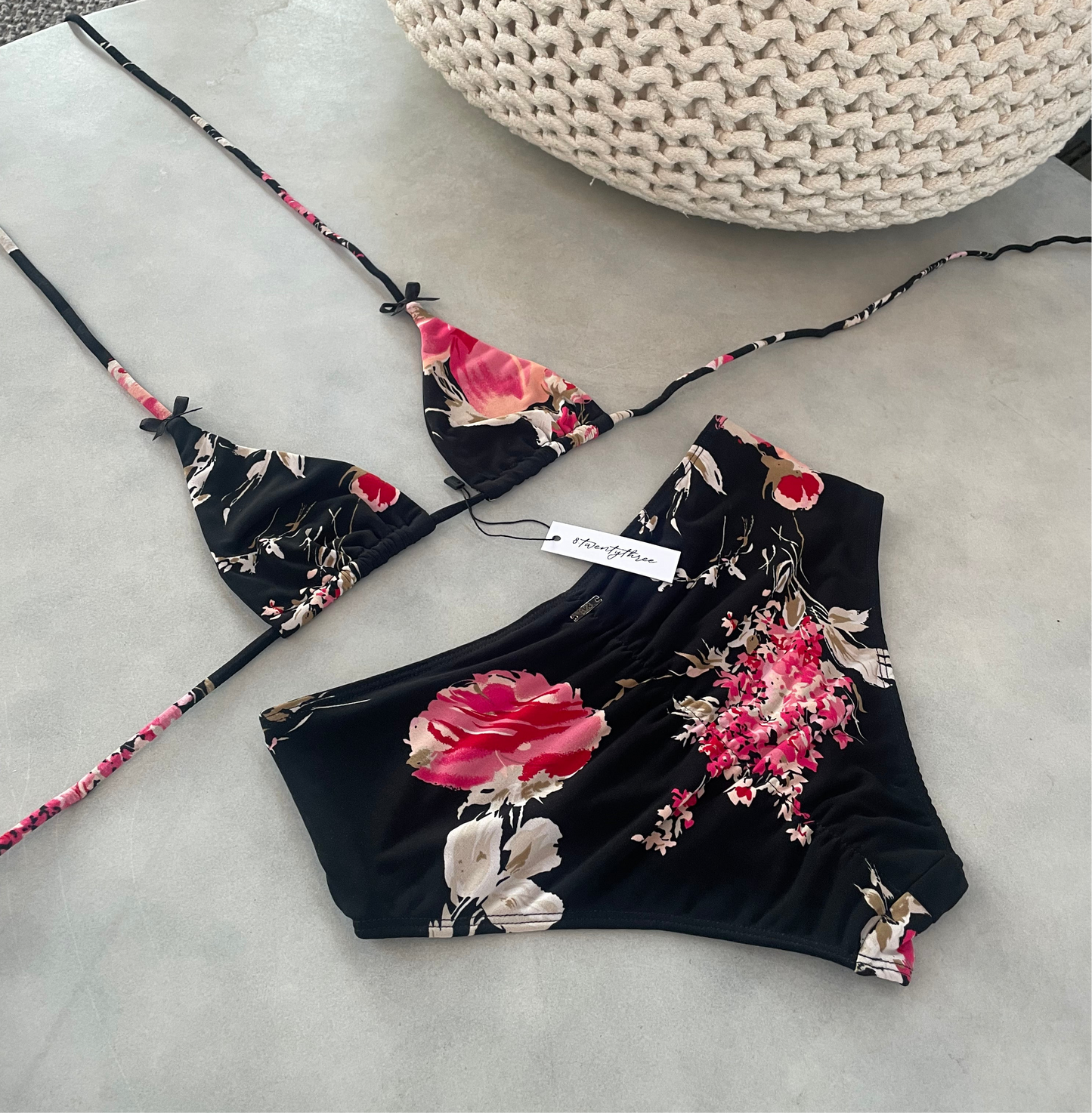 ♲ “Blush and Bloom” Cheeky Boyshorts (M)
