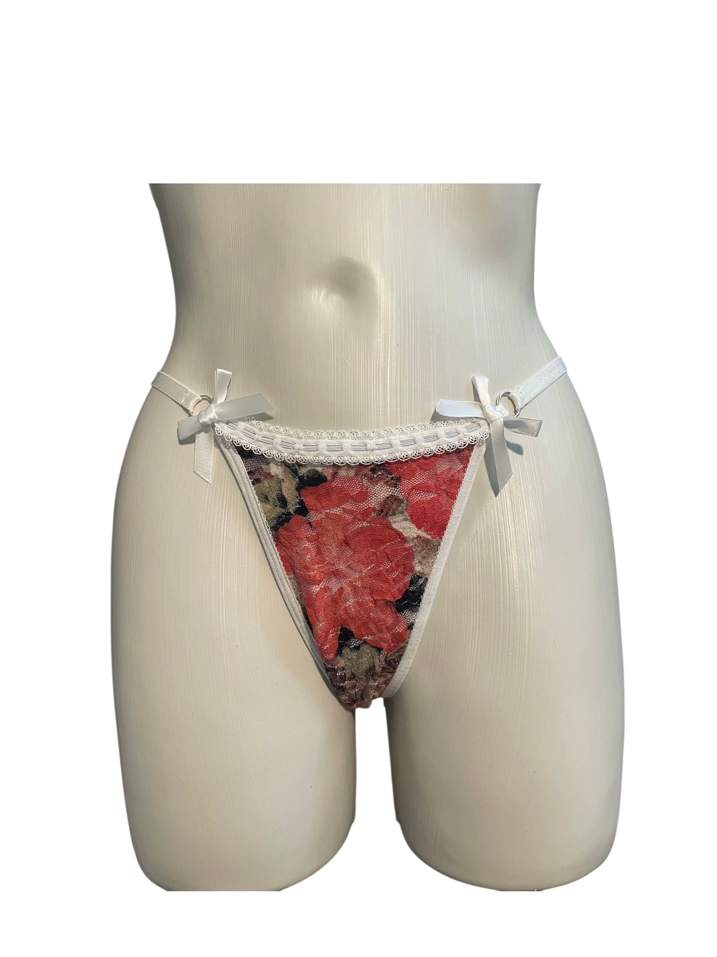 ♲ “Floral Mesh Coquette Micro Bikini” S