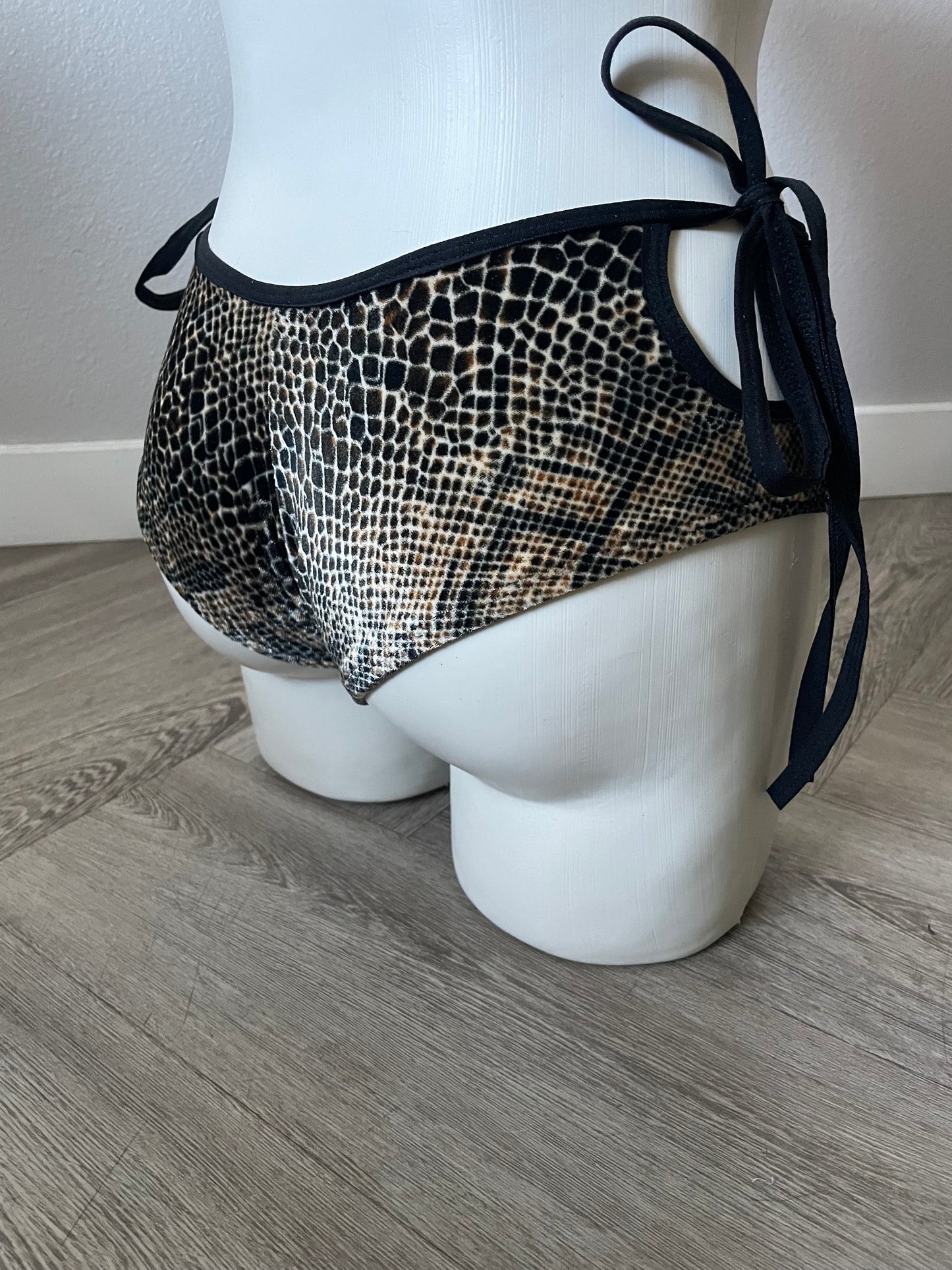 Y2K Velvet Shorts Bikini Set (B- cup/ XS bottoms)