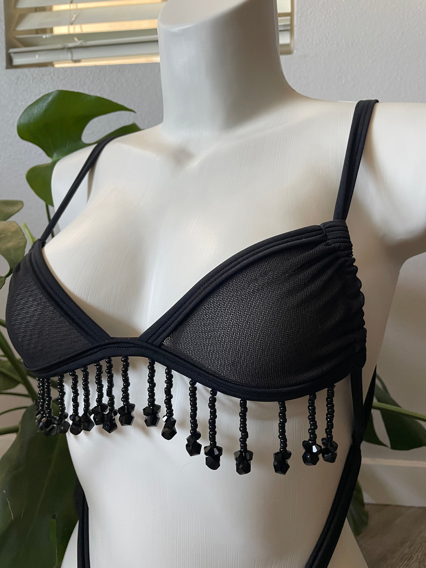 “Catalina” Sheer Mesh Sling Kini (black) - PRE ORDER