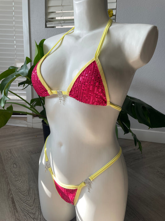 “Pink Lemonade” Micro Bikini Set (S-M)