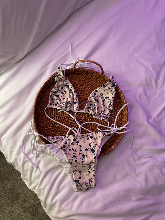 Navy Floral Bikini Bottom